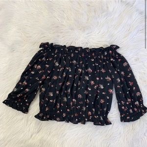 Express floral off the shoulder blouse size xs